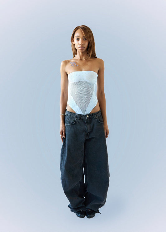 Mila Tube Bodysuit Baby Blue