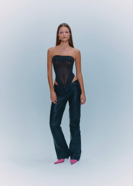 Mila Tube Bodysuit Black