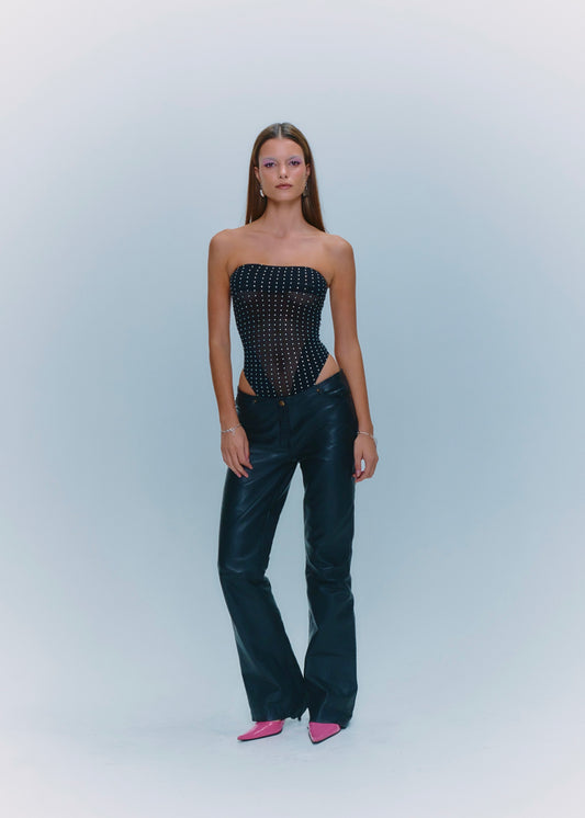 Mila Tube Bodysuit Black