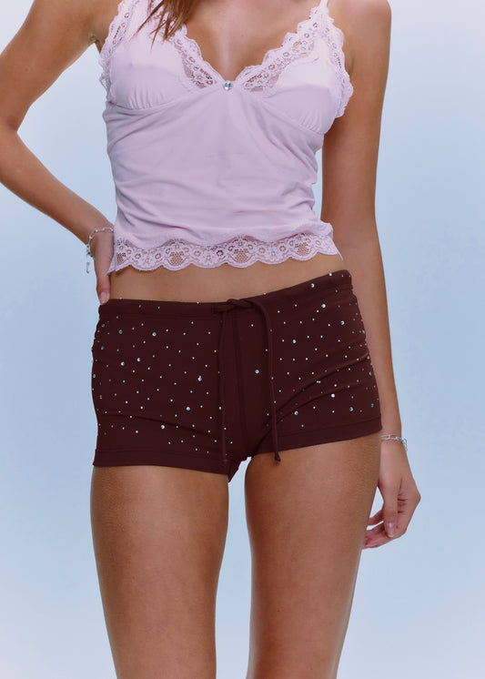 Mini Booty Shorts Burgundy