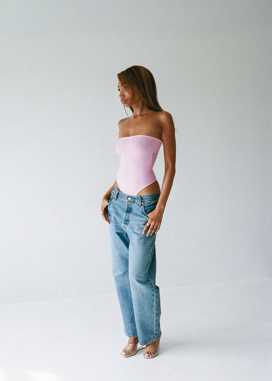 Mila Tube Bodysuit Baby Pink